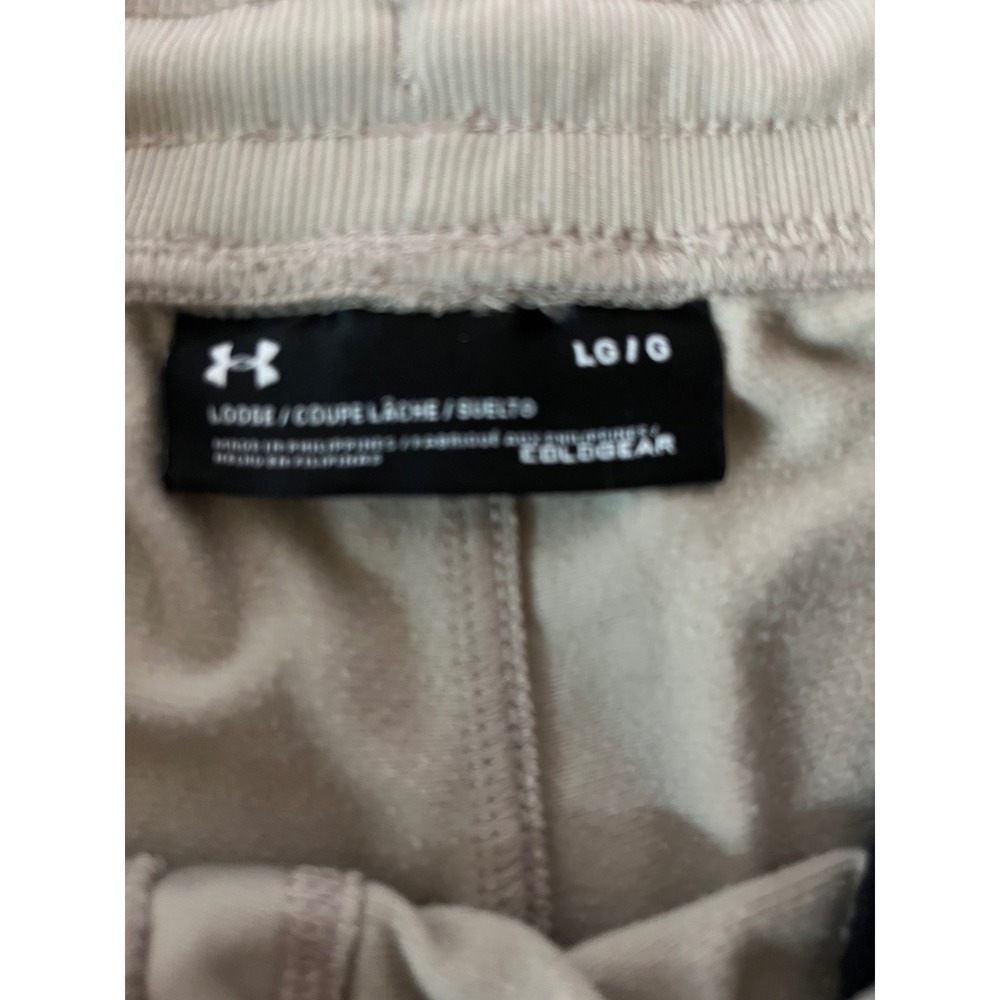 Under Armour ColdGear Joggers Mens Large Tan Loose Fit Sweatpants - Picture 3 of 6